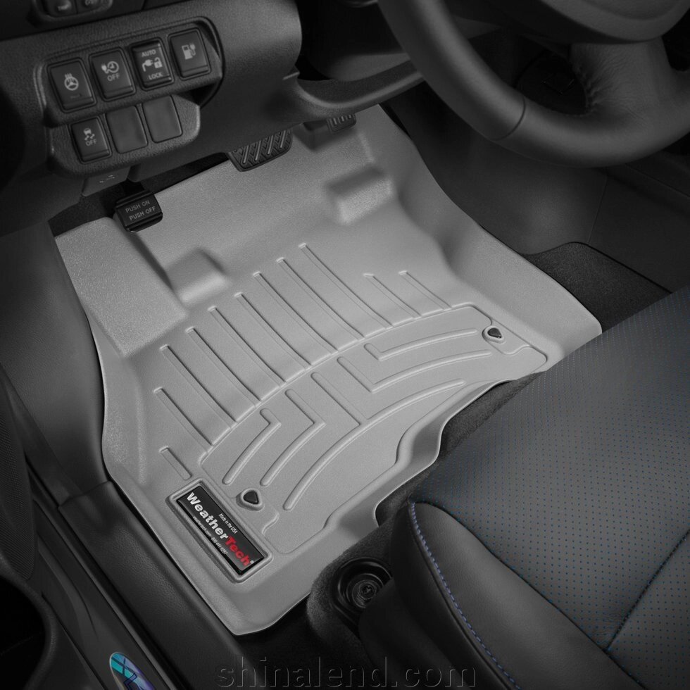 Килимки в салон Nissan Leaf I (ZEO) (рестайлінг) 2013 - 2017 з 2010 - сірі WeatherTech - передній ряд від компанії ШінаЛенд - Оплата Частинами - фото 1