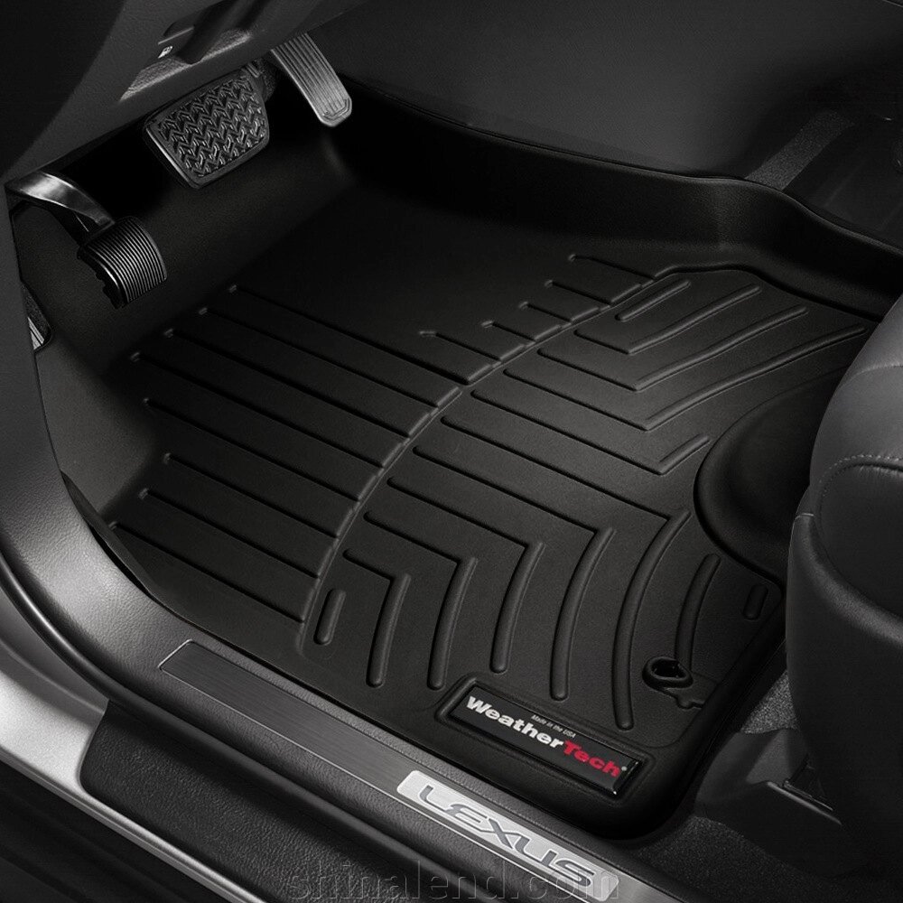 Килимки в салон Smart Fortwo III (453) 2014 - з 2014 - чорні WeatherTech - передній ряд від компанії ШінаЛенд - Оплата Частинами - фото 1