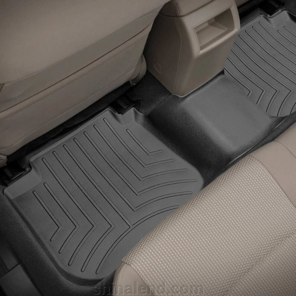 Килимки в салон Subaru Legacy VI (BN, BS) 2014 - / Outback V (BS) 2014 - з 2014 - чорні WeatherTech - другий ряд від компанії ШінаЛенд - Оплата Частинами - фото 1