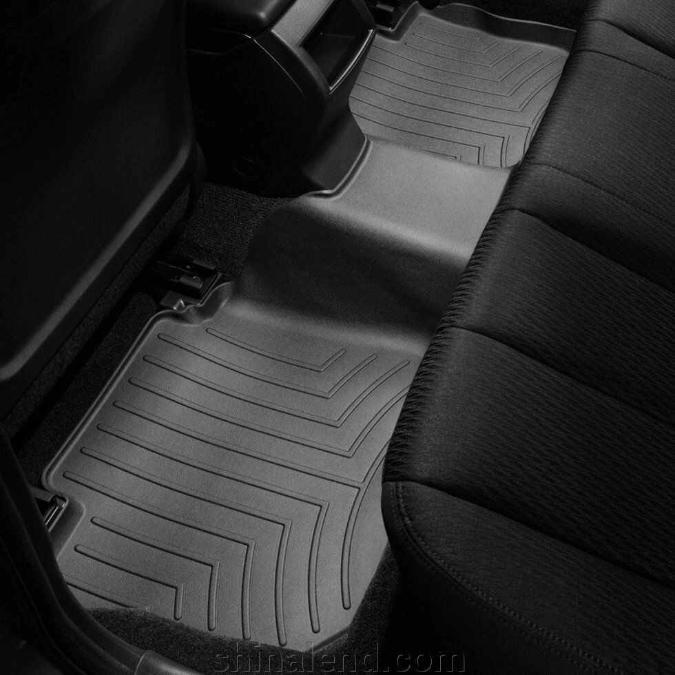 Килимки в салон Subaru Outback IV (BR) 2010 - 2014 / Legacy V 2010 - 2014 з 2008 - 2014, чорні WeatherTech - другий ряд від компанії ШінаЛенд - Оплата Частинами - фото 1