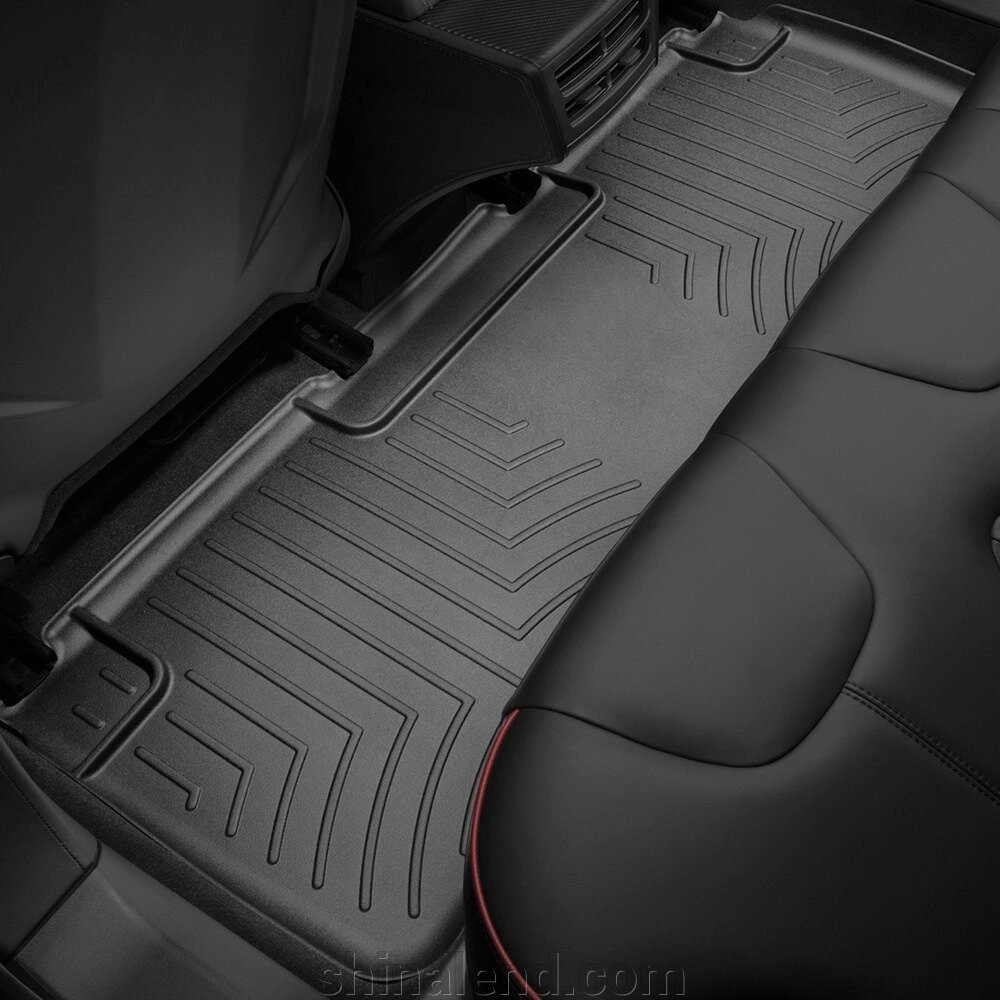 Килимки в салон Tesla Model S 2012 - з 2012 - чорні WeatherTech - другий ряд від компанії ШінаЛенд - Оплата Частинами - фото 1