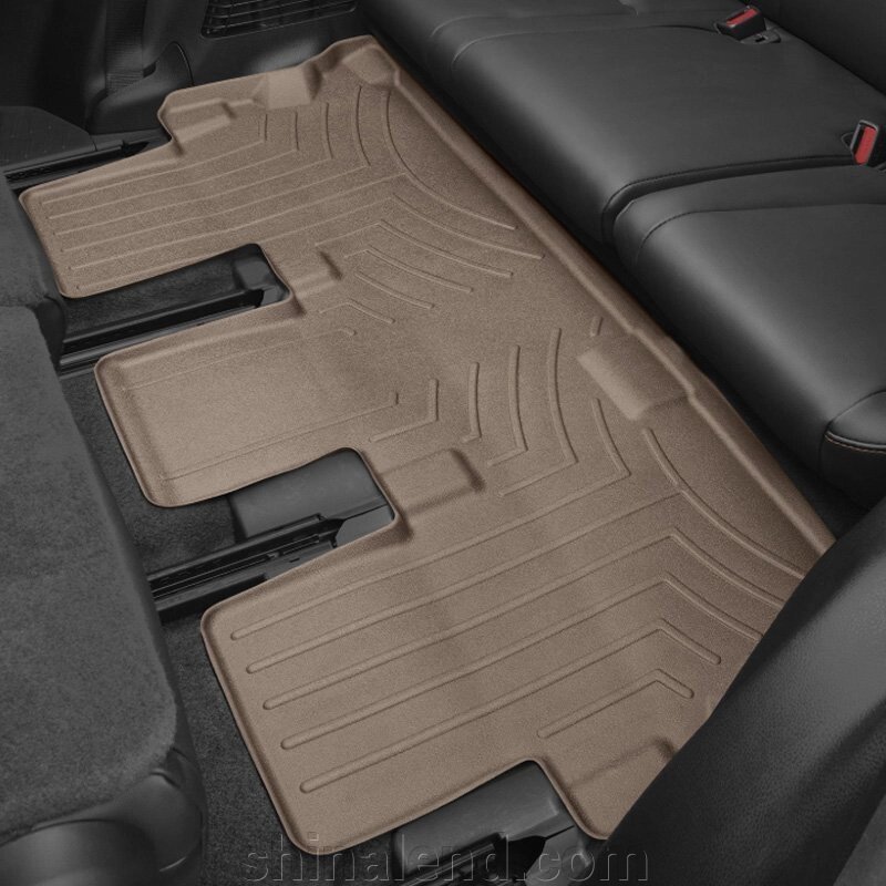 Килимки в салон Toyota Highlander III (2-й ряд диван) 2013 - з 2013 - бежеві WeatherTech - третій ряд від компанії ШінаЛенд - Оплата Частинами - фото 1