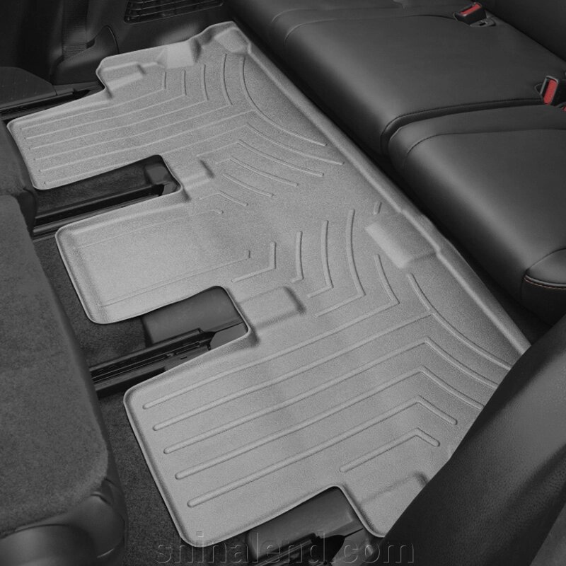 Килимки в салон Toyota Highlander III (2-й ряд диван) 2013 - з 2013 - сірі WeatherTech - третій ряд від компанії ШінаЛенд - Оплата Частинами - фото 1