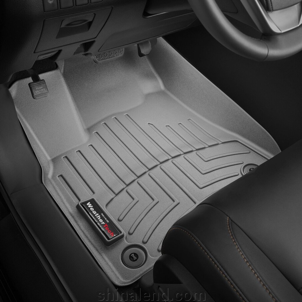 Килимки в салон Toyota Highlander III 2013 - 2019 з 2013 - сірі WeatherTech - передній ряд від компанії ШінаЛенд - Оплата Частинами - фото 1