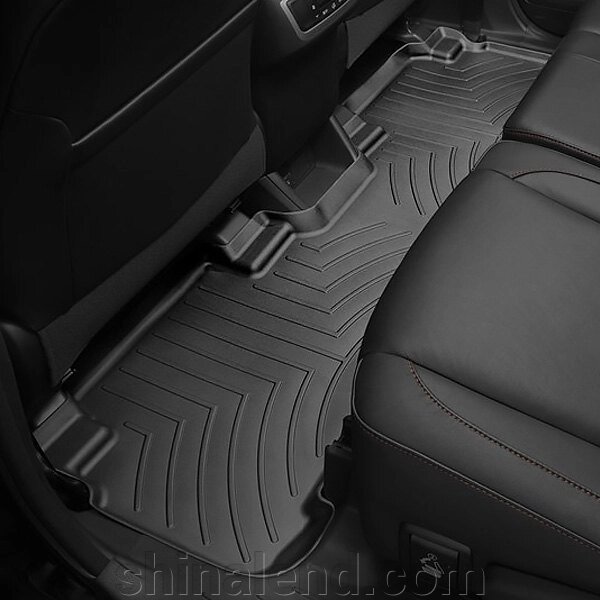 Килимки в салон Toyota Highlander III (7 місць) 2013 - з 2013 - чорні WeatherTech - другий ряд від компанії ШінаЛенд - Оплата Частинами - фото 1