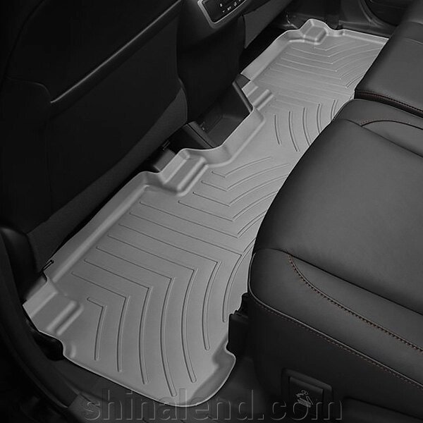 Килимки в салон Toyota Highlander III (7 місць) 2013 - з 2013 - сірі WeatherTech - другий ряд від компанії ШінаЛенд - Оплата Частинами - фото 1