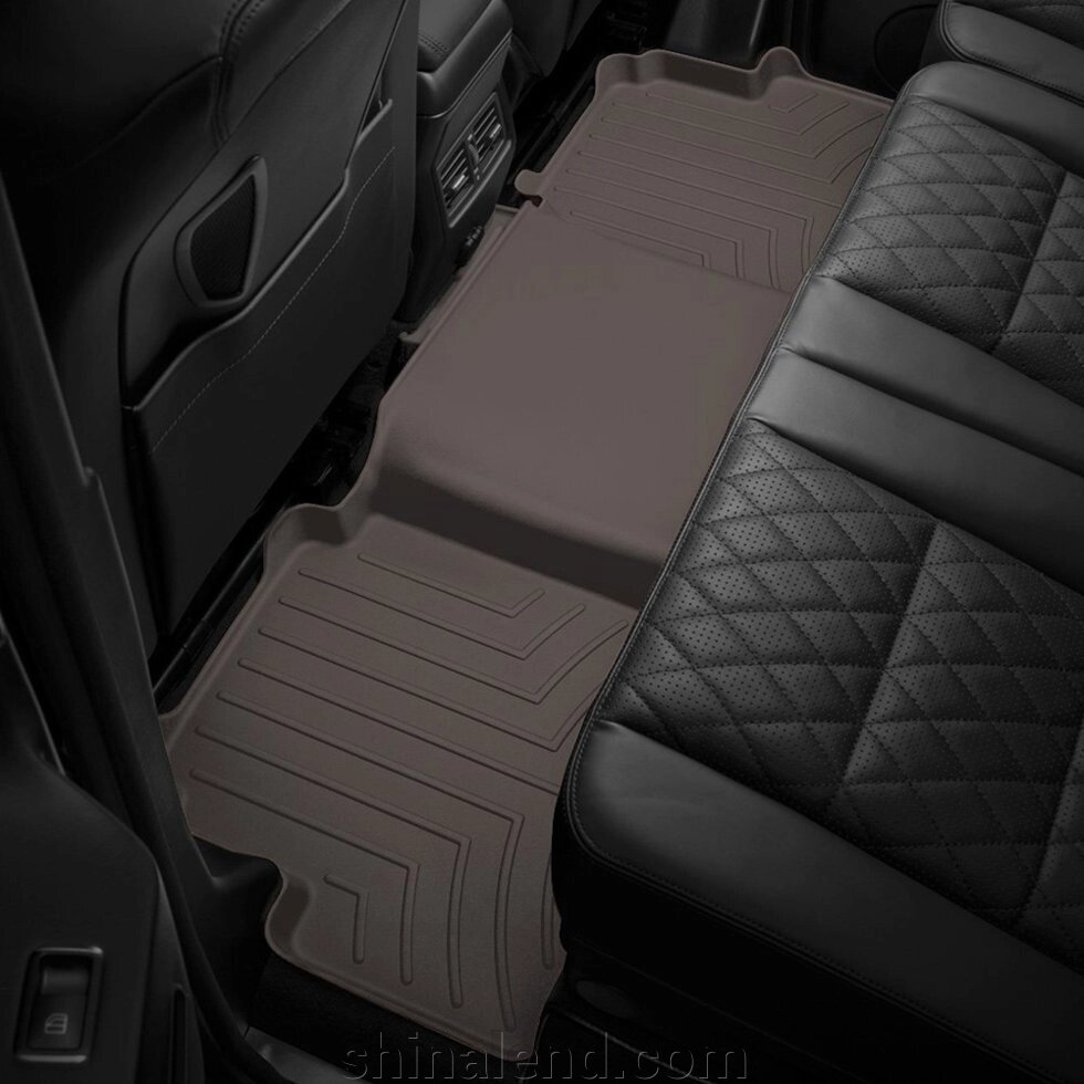 Килимки в салон Toyota Tundra III (Double Cab з ящиком) 2014 року - з 2014 - какао WeatherTech - другий ряд від компанії ШінаЛенд - Оплата Частинами - фото 1