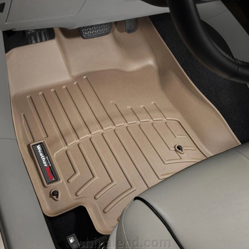 Килимки в салон Toyota Venza (дорестайл) 2009 - 2011 з 2008 - бежеві WeatherTech - передній ряд від компанії ШінаЛенд - Оплата Частинами - фото 1