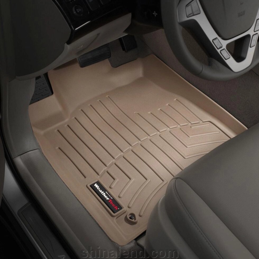 Килимки в салон Volvo XC90 I 2002 - 2014 за 2002 - 2014 року, бежеві WeatherTech - передній ряд від компанії ШінаЛенд - Оплата Частинами - фото 1