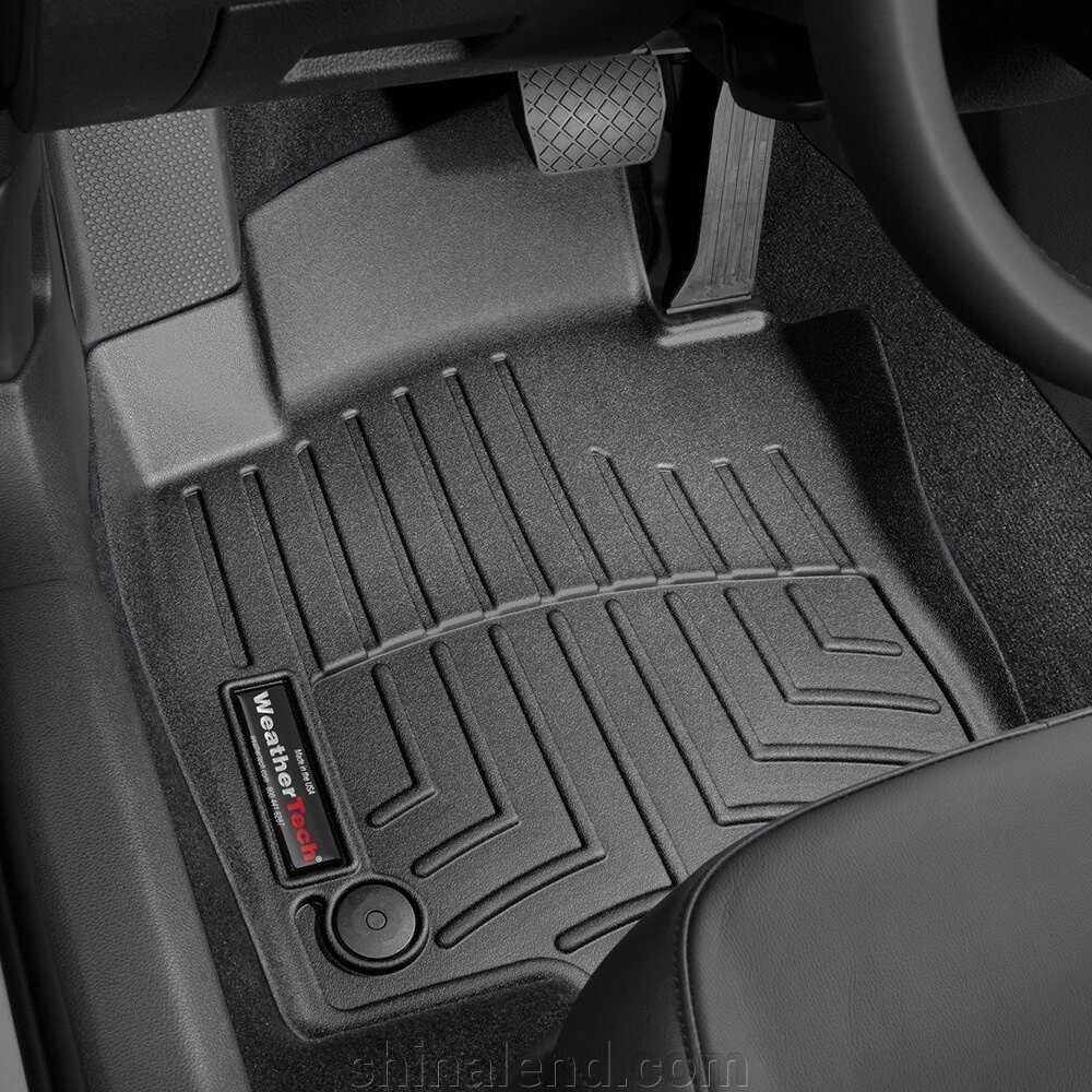 Килимки в салон Vw Passat B7, B8 ( кристайл ) 2010 - 2019 з 2010 - 2014, чорні WeatherTech - передній ряд від компанії ШінаЛенд - Оплата Частинами - фото 1