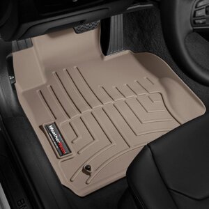 Килимки в салон Bmw 3 (F30, F31, F80) (повний привід) 2012 - 2018 з 2011 - бежеві WeatherTech - передній ряд