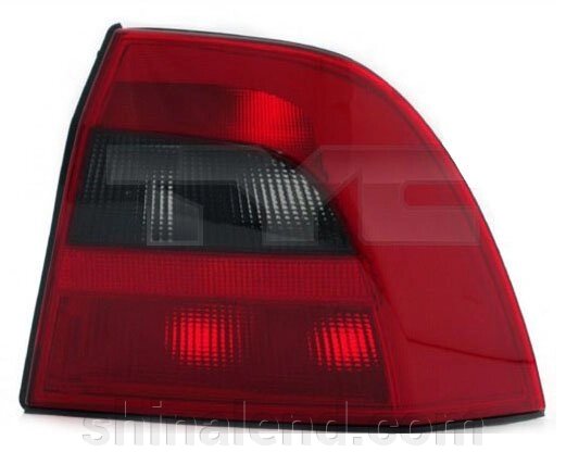 Ліхтар задній Opel Vectra B 1995 - 2002, правий зовнішній, червоно-димчастий, (TYC fz1461) від компанії ШінаЛенд - Оплата Частинами - фото 1
