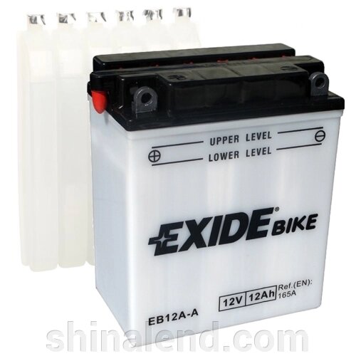 Moto батареї Exide EB12A-A: 12 a · h - 12 V; 165 (EB12A-A), 134x80x160 мм від компанії ШінаЛенд - Оплата Частинами - фото 1