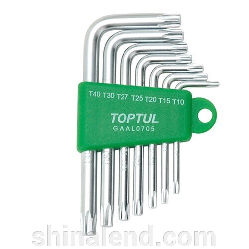 Набір ключів TORX Р-обр. TOPTUL T10-T40 7ед. GAAL0705 від компанії ШінаЛенд - Оплата Частинами - фото 1