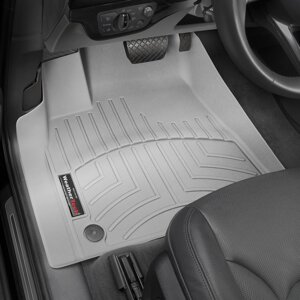 Килимки в салон Audi Q7 (4mb), Bentayga з 2015 - сірі WeatherTech - передній ряд