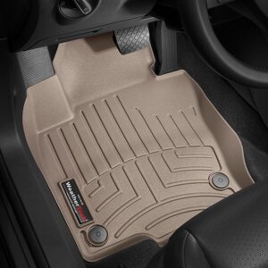 Килимки в салон Vw Tiguan I 2007 - 2015 з 2007 - бежеві WeatherTech - передній ряд