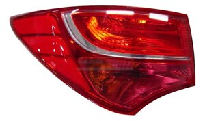 Ліхтар задній Hyundai Santa Fe III ( кристайл ) 2012 - 2016, лівий зовнішній, без LED, (Depo fz504)