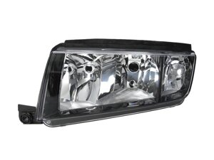 Фара ліва Skoda Fabia I (6Y) (рестайлінг) 2004 - 2007, електр., темний корпус, з кільцем, (Depo fp1292)