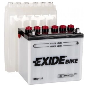 Акумулятори мото Exide 12N24-3A: 24 А · год - 12 V; 220 (12N24-3A), 184x124x175 мм