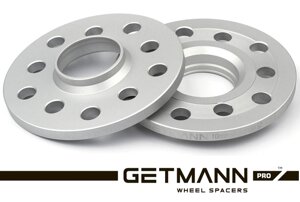 Колісна проставка 10 мм. 5x100 DIA 57,1/57,1 мм., Сквозна, Кована — Audi, Seat, Skoda, Volkswagen – під рідні диски