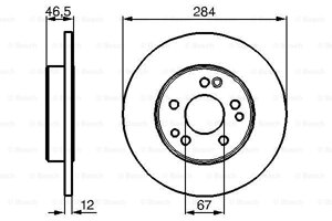 Гальмівний диск MERCEDES (E-КЛАС) BOSCH OE 1244211312