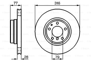Гальмівний диск BMW (7) BOSCH OE 34111162093