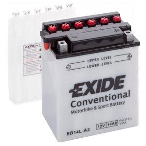 Акумулятори мото Exide EB14L-A2: 14 А · год - 12 V; 145 (EB14L-A2), 134x89x166 мм