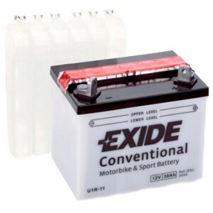 Акумулятори мото Exide U1R-11: 30 А · год - 12 V; 300 (U1R-11), 196x130x180 мм