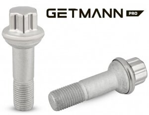 Болти колісні M14x1,5x45; Сфера, Цинк, ключ 17, Getmann GP84763817 - шт. (Нержавіючий ковпачок)