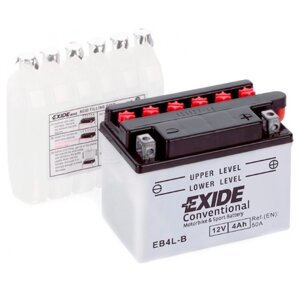 Акумулятори мото Exide EB4L-B: 4 А · год - 12 V; 50 (EB4L-B), 120x70x92 мм