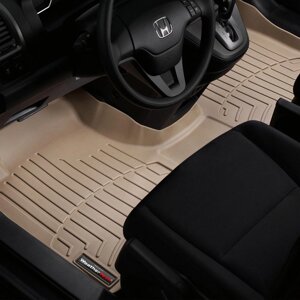Килимки в салон Honda CR-V III 2007 - 2012 з 2006 - бежеві WeatherTech - передній ряд
