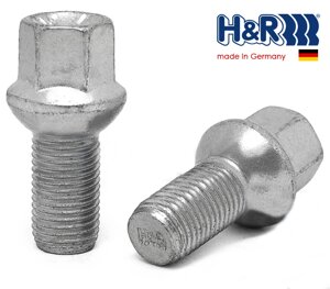 Болти колісні M14x1,5x24; Сфера, Цинк, ключ 17, H&R 084093 Zn - шт. (Audi, Seat, Skoda, Volkswagen під залізні диски)