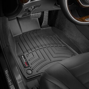 Килимки в салон Mercedes-Benz S-class (W222) 2013 - 2020 з 2013 - чорні WeatherTech - передній ряд