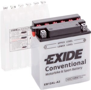 Акумулятори мото Exide EB12AL-A2: 12 А · год - 12 V; 165 (EB12AL-A2), 134x80x160 мм