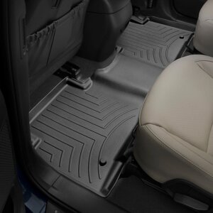 Коврики в салоні Hyundai Santa Fe Grand III (7 місць) 2013 - з 2013 року - Чорний Weathertech - другий рядок