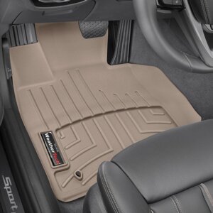 Килимки в салон Bmw 5 (F30, G90) 2017 - 2019 з 2016 - бежеві WeatherTech - передній ряд