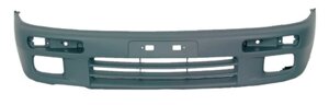Бампер передній для Mazda 323 V (BA) ( хетчбек 3дв. ) 1995 - 1998, знімні заглушки під п / тум., Чорний під