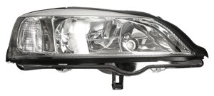 Фара права Opel Astra G 1998 - 2009, електр., сірий корпус + рант хром, (Depo fp760)