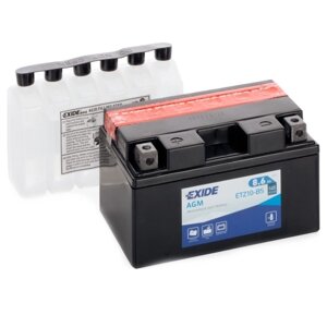 Акумулятори мото Exide ETZ10-BS: 8,6 А · год - 12 V; 145 (ETZ10-BS), 150x88x93 мм