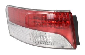 Ліхтар задній Toyota Avensis III ( кристайл ) ( седан ) 2009 - 2011, лівий PY21W+LED, без ламп, (Depo fz968)