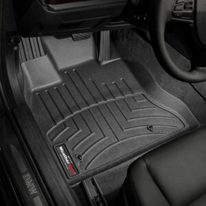 Килимки в салон Bmw 5 GT (задній привід) 2014 - 2017 з 2009 - чорні WeatherTech - передній ряд