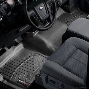 Килимки в салон Ford F-150 XII 2010 - 2014 з 2004 - чорні WeatherTech - передній ряд