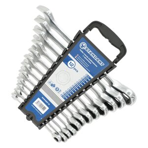 Набір ключів комбінованих із тріскачкою 8-15,17, 19, 22 мм 12ед. на холдері СТАНДАРТ NGW12ST-B