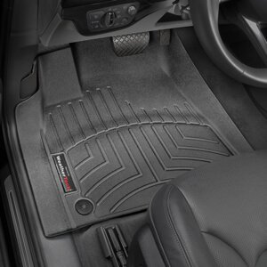 Килимки в салон Audi Q7 (4mb), Bentayga з 2015 - чорні WeatherTech - передній ряд
