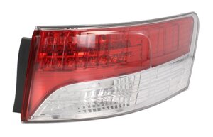 Ліхтар задній Toyota Avensis III (дорестайл) (седан) 2009 - 2011, правий PY21W + LED, без ламп, (Depo fz970)