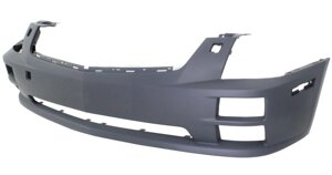 Бампер передний для Cadillac STS 2004 - 2011, серый под покрас, без отверстий омывателя{%osobennosti-bp%} (FPS Тайвань)