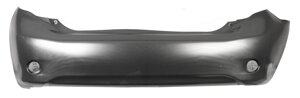 Бампер задній для Toyota Corolla X (E140, E150) (дорестайл) 2006- 2010, крім Verso, з відп. під круглі катафоти