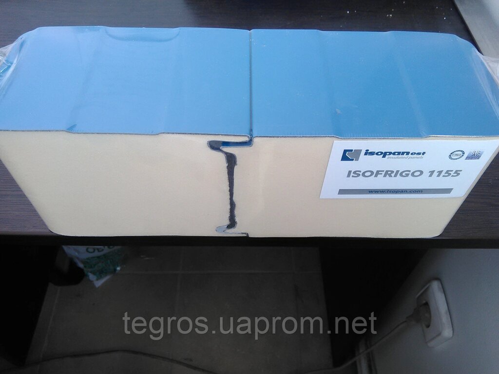 Сендвіч панелі для холодильних і морозильних камер 100 мм пенополіурітан PUR Isofrozen - роздріб