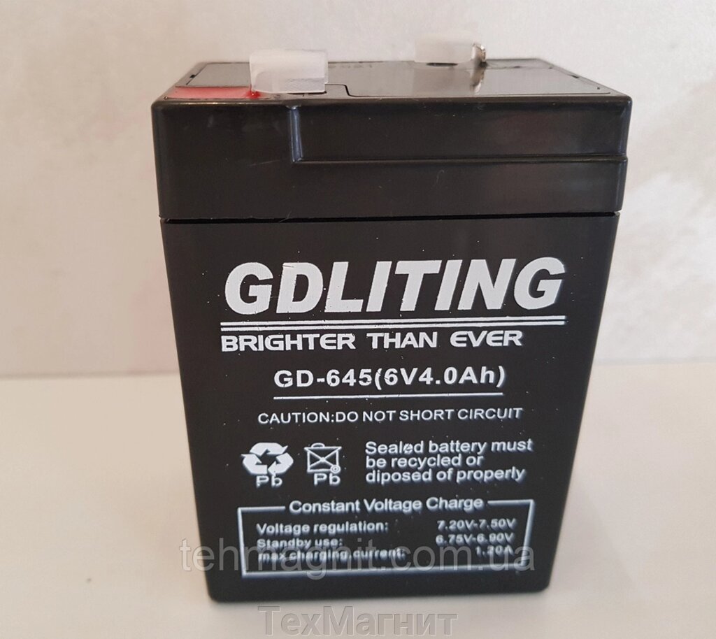 Акумулятор GDLITE GD-645 6V 4.0 Ah для ваг від компанії ТехМагніт - фото 1