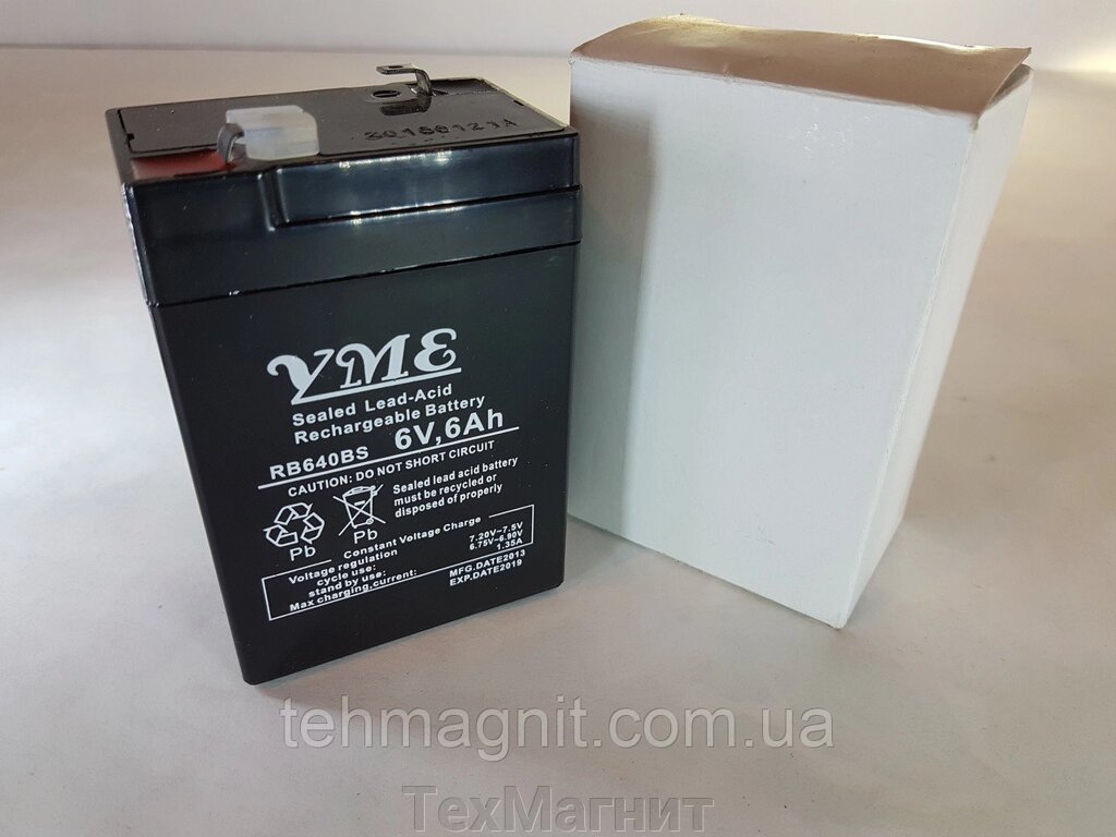 Акумулятор YME RB640BS 6v 6Ah від компанії ТехМагніт - фото 1